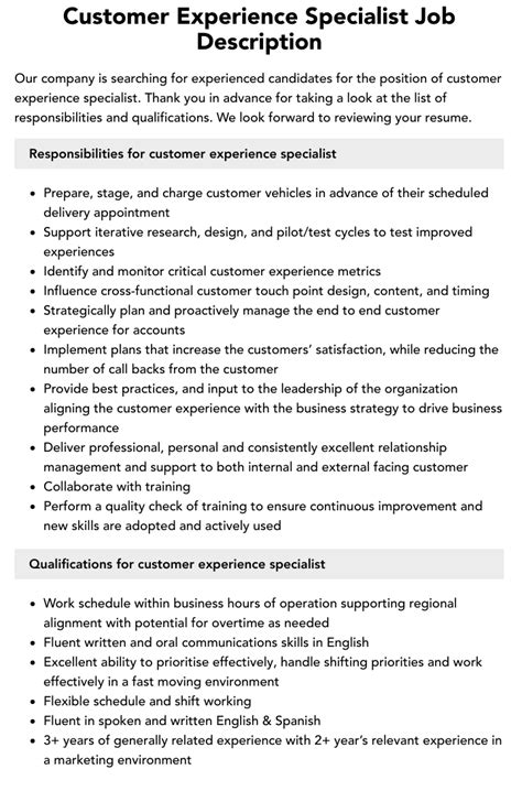 Client Experience Job Description: Empowering Customers for Success