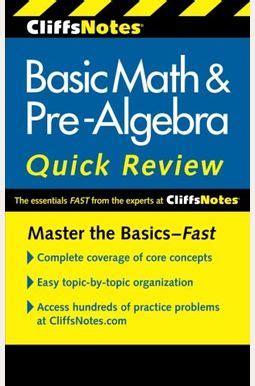 CliffsNotes Basic Math and Pre-Algebra Quick Review 2nd Edition Cliffs Quick Review Paperback PDF