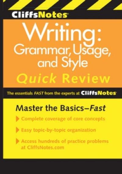 CliffsNotes Writing Grammar, Usage, and Style Quick Review Kindle Editon