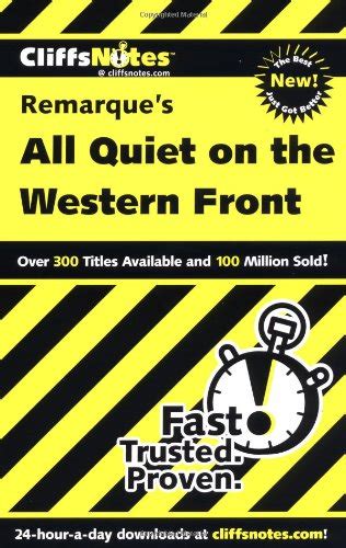 CliffsNotes on Remarque s All Quiet on the Western Front Dummies Trade Doc