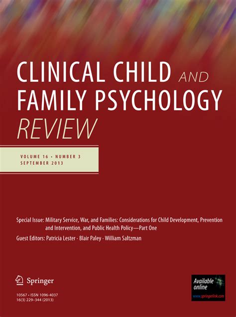 Clinical Child and Family Psychology Review: A Comprehensive Guide (2023)