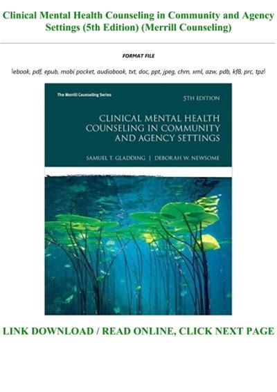 Clinical Mental Health Counseling in Community and Agency Settings 5th Edition Merrill Counseling PDF