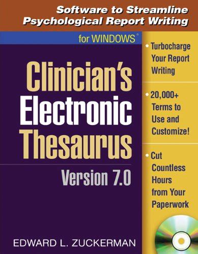 Clinician s Electronic Thesaurus Version 70 Software to Streamline Psychological Report Writing Doc