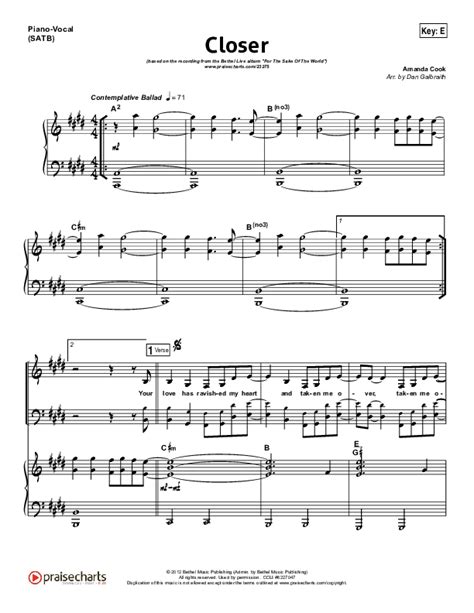 Closer Bethel Sheet Music Ebook Ebook PDF