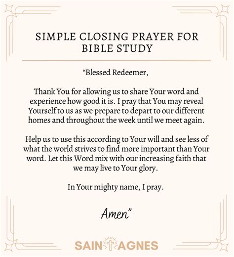 Closing the Cycle of Study: The Significance of Prayer After Bible Study