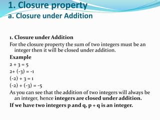 Closure under Addition and Subtraction: