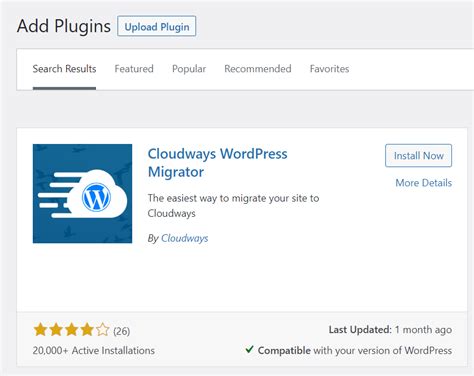 Cloudways WordPress migration plugin in action
