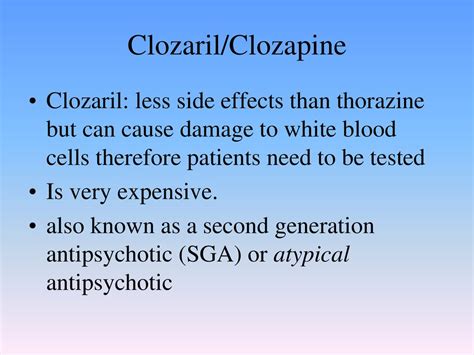 Clozapine Side Effects on White Blood Cells