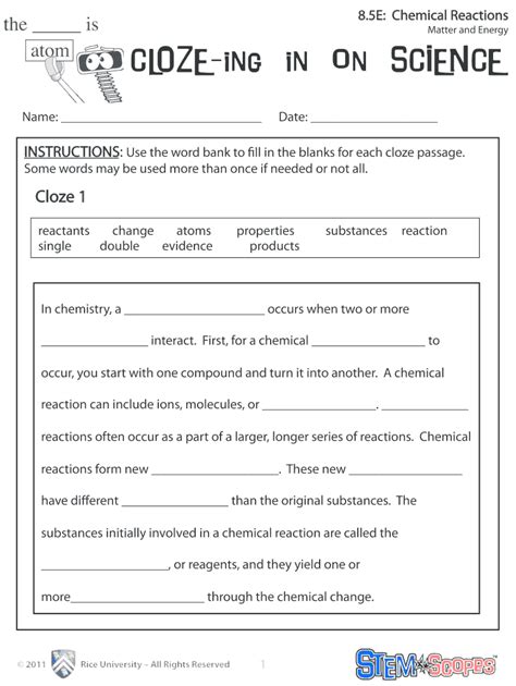 Cloze Ing In On Science Answers Elements Epub