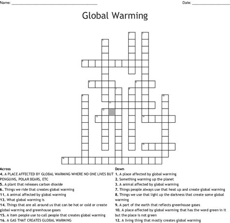 Clue Search Puzzles Answers Global Warming Doc