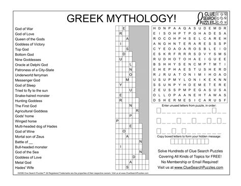 Clue Search Puzzles Greek Mythology Answers Kindle Editon