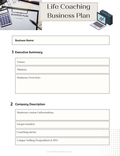 Coaching Business Plan Template Free