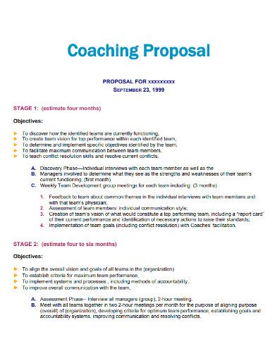 Coaching Proposal Template