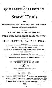 Cobbett's Complete Collection of State Trials and Proceedings for High Treason And Othe Epub