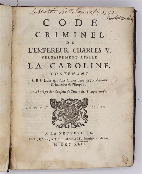 Code Criminel de LEmpereur Charles V Epub