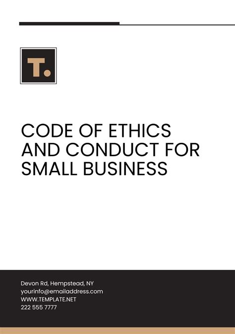 Code Of Conduct Template