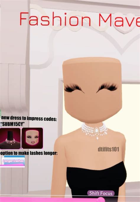 Code for Eyelashes in Dress to Impress