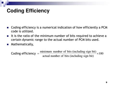 Coding Efficiency: