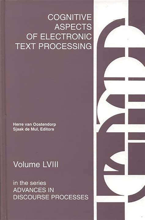 Cognitive Aspects of Electronic Text Processing PDF