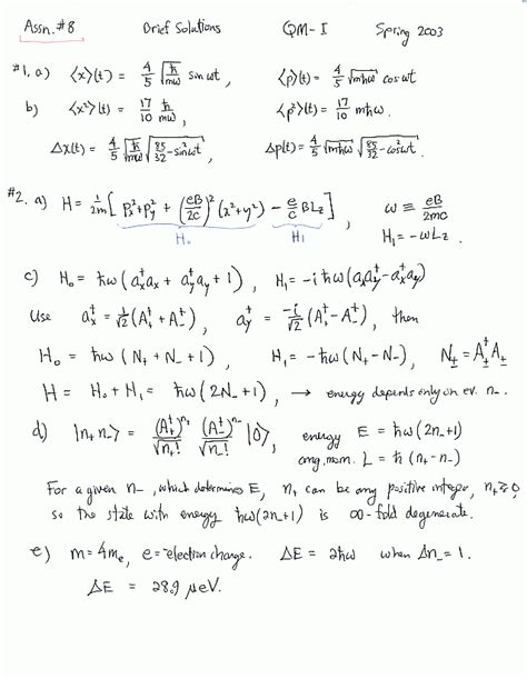 Cohen Quantum Mechanics Solutions Problem 5 Epub