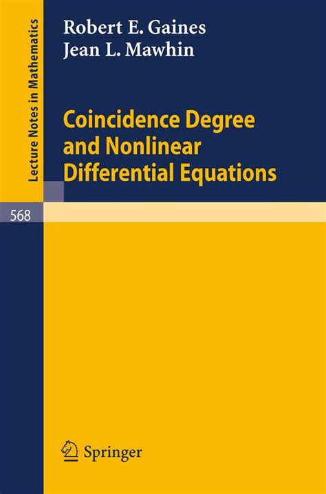 Coincidence Degree and Nonlinear Differential Equations PDF