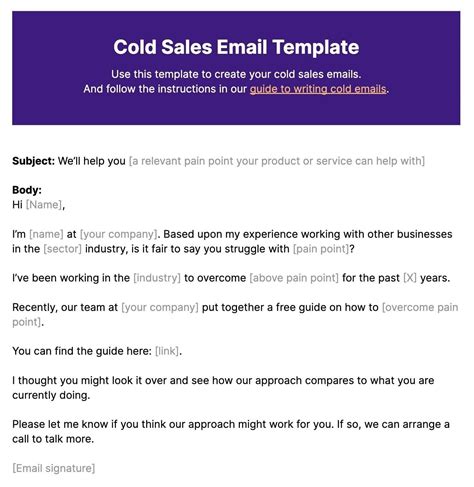 Cold Emailing Template