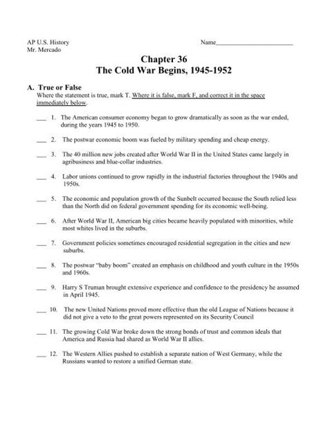 Cold War Begins Study Guide Answers Reader