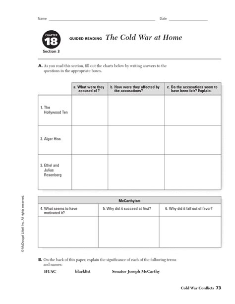 Cold War Comes Home Guided Answers PDF