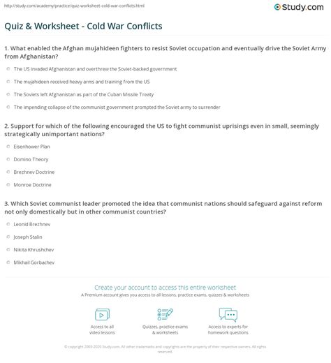 Cold War Conflicts Answer Kindle Editon