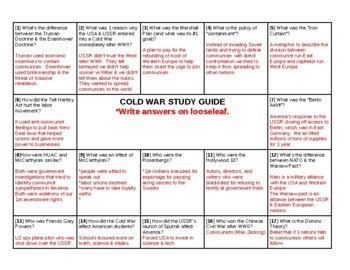 Cold War Study Guide Answers Doc