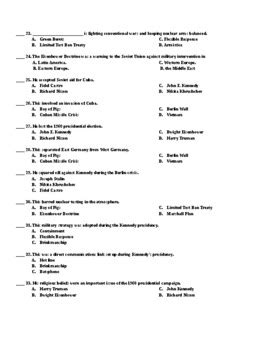 Cold War Test Answer Key Reader