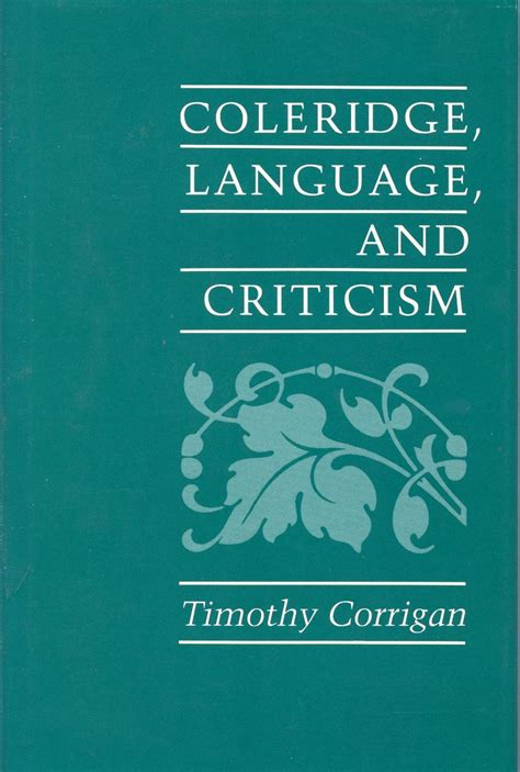 Coleridge Language and Criticism Epub