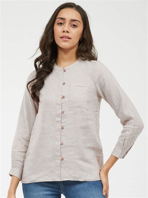 Collarless Women's Shirts: Stylish and Versatile