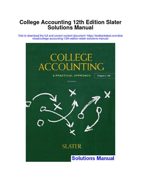 College Accounting 12th Edition Slater Answer Key Reader