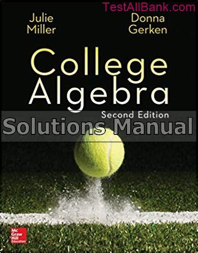 College Algebra Solution Manual PDF