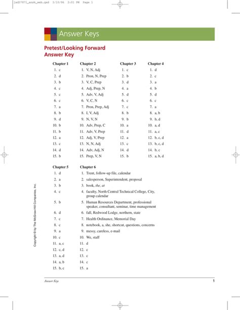 College Answer Keys Doc