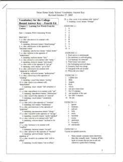 College Bound Vocabulary Answers Epub