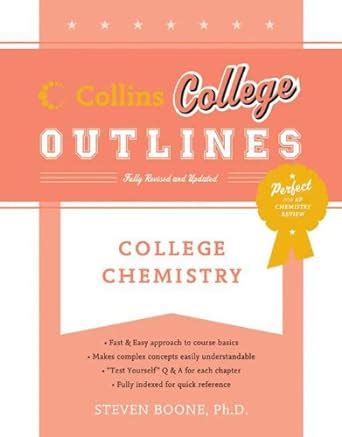 College Chemistry Collins College Outlines PDF