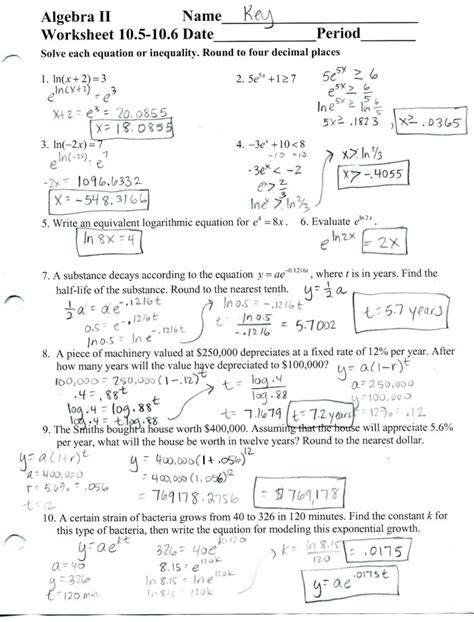 College Math Worksheets With Answers Epub