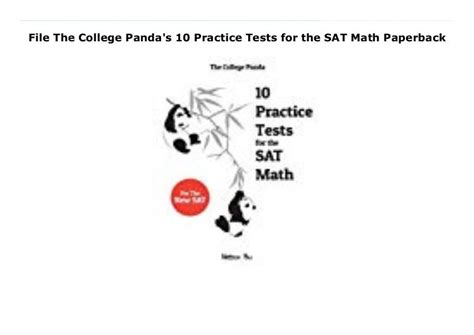 College Pandas Practice Tests Math Doc