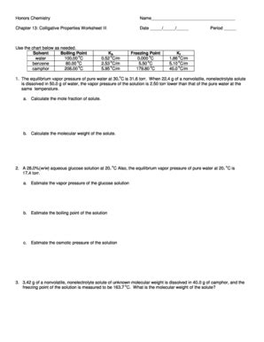 Colligative Properties Answers Part Reader