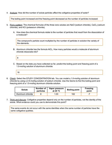 Colligative Properties Gizmo Answers Epub