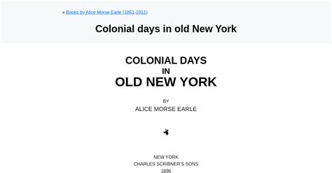 Colonial Days in Old New York Classic Reprint Epub