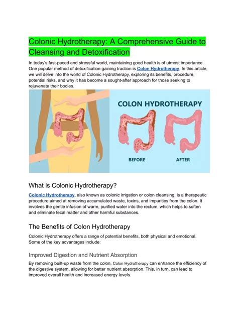 Colonic Irrigation San Antonio: A Comprehensive Guide to Detoxification and Colon Health