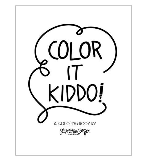 Color It Kiddo a hand-drawn coloring book Doc