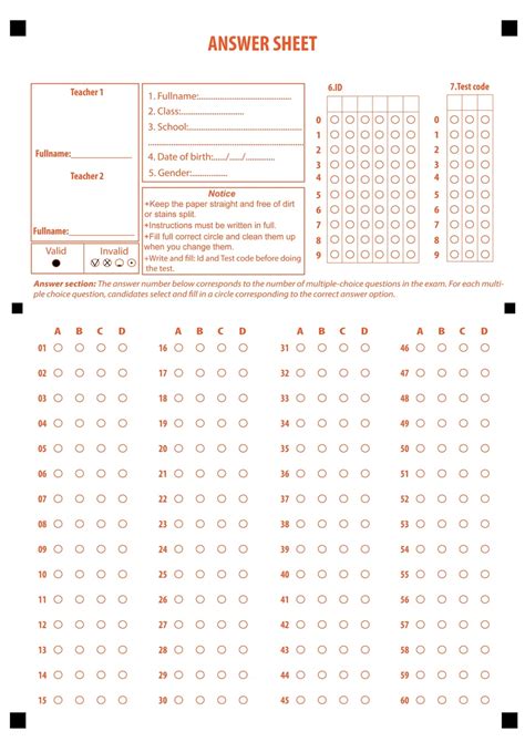 Color Purple Test Answer Sheet PDF