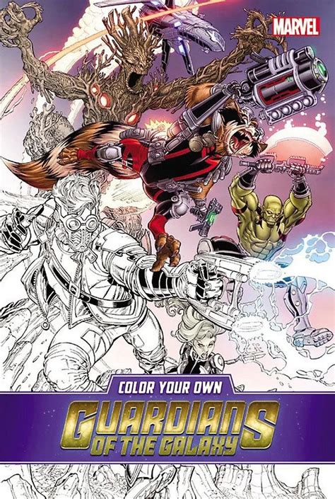 Color Your Own Guardians of the Galaxy PDF