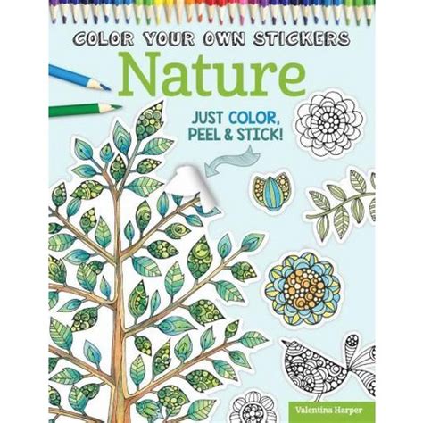 Color Your Own Stickers Nature Just Color Peel and Stick Doc