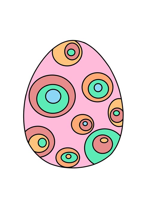 Colored Easter Egg Printable
