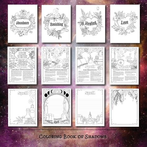 Coloring Book of Shadows Book of Spells Doc